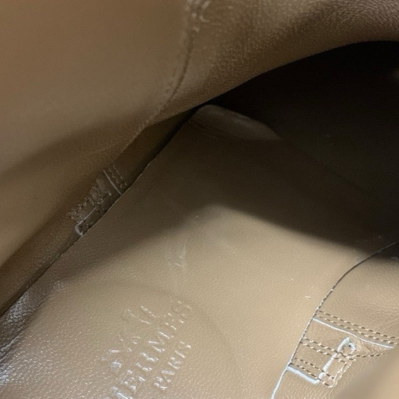 エルメス HERMES ネオ ブーツ ショートブーツ 靴 シューズ レザー ブラウン ブラック シルバー ケリー金具