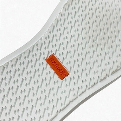 エルメス HERMES デイ スニーカー 靴 シューズ スエード ムートン ブラウン シルバー ケリー金具