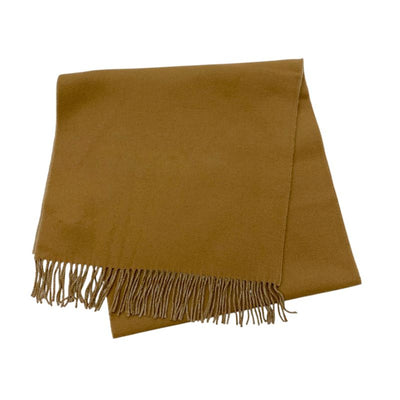 エルメス HERMES シュヴァルオトレ マフラー カシミヤ キャメル ベージュ ストール ロゴ