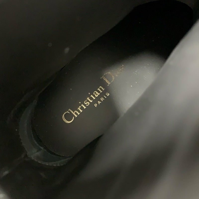 クリスチャンディオール CHRISTIAN DIOR DIOR EMPREINTE ブーツ ショートブーツ 靴 シューズ レザー ブラック 黒 ゴールド ベルト ロゴ