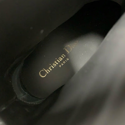 クリスチャンディオール CHRISTIAN DIOR DIOR EMPREINTE ブーツ ショートブーツ 靴 シューズ レザー ブラック 黒 ゴールド ベルト ロゴ