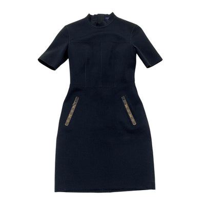 ルイヴィトン LOUIS VUITTON ワンピース ブラック ブラウン ショートスリーブハイネックフィットドレス