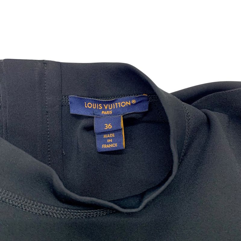 ルイヴィトン LOUIS VUITTON ワンピース ブラック ブラウン ショートスリーブハイネックフィットドレス