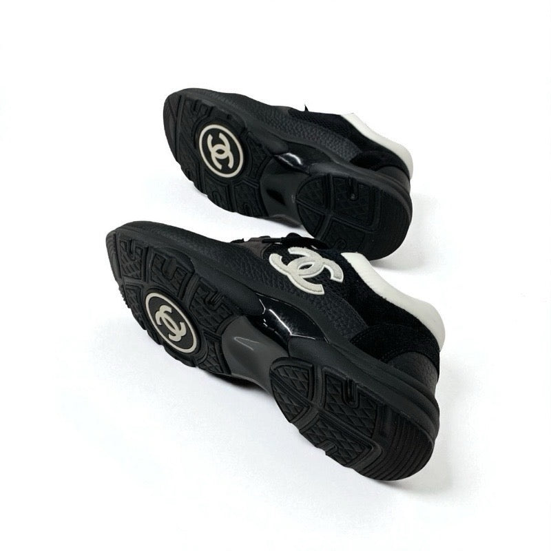 シャネル CHANEL スニーカー 靴 シューズ レザー スエード ファブリック ブラック ホワイト ココマーク メッシュ
