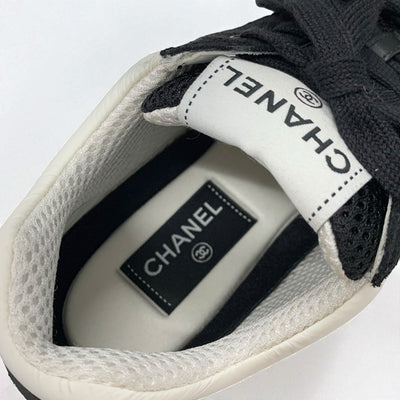 シャネル CHANEL スニーカー 靴 シューズ レザー スエード ファブリック ブラック ホワイト ココマーク メッシュ