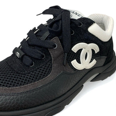 シャネル CHANEL スニーカー 靴 シューズ レザー スエード ファブリック ブラック ホワイト ココマーク メッシュ
