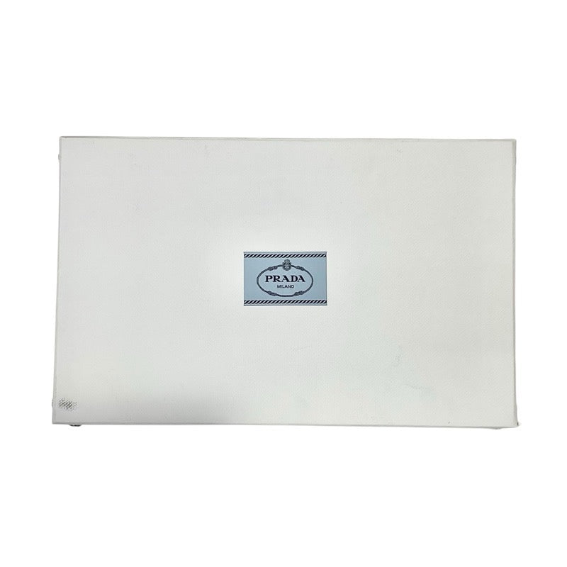 プラダ PRADA マフラー シルク キャメル シルバー トライアングルロゴ ストール