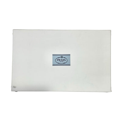 プラダ PRADA マフラー シルク キャメル シルバー トライアングルロゴ ストール