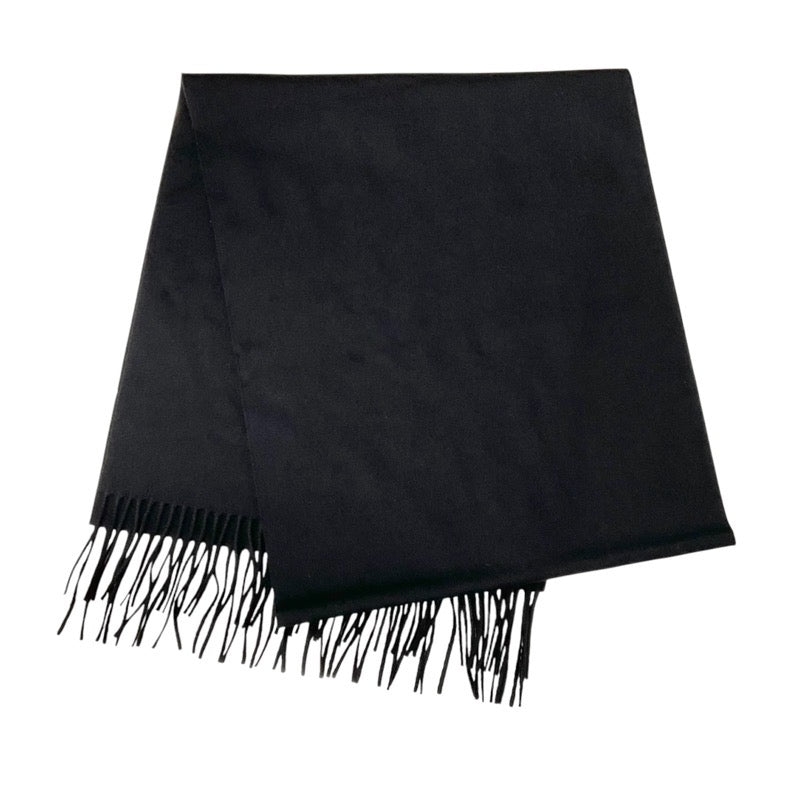 プラダ PRADA マフラー シルク ブラック 黒 トライアングルロゴ ストール