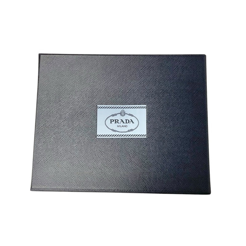 プラダ PRADA マフラー シルク ブラック 黒 トライアングルロゴ ストール