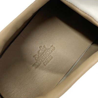 エルメス HERMES クイッカー スニーカー 靴 シューズ レザー ホワイト レッド ブルー 未使用 ペガサス