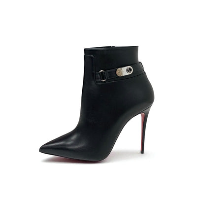 クリスチャンルブタン Christian Louboutin LOCK SO KATE BOOTY ブーツ ショートブーツ 靴 シューズ レザー ブラック 黒 未使用