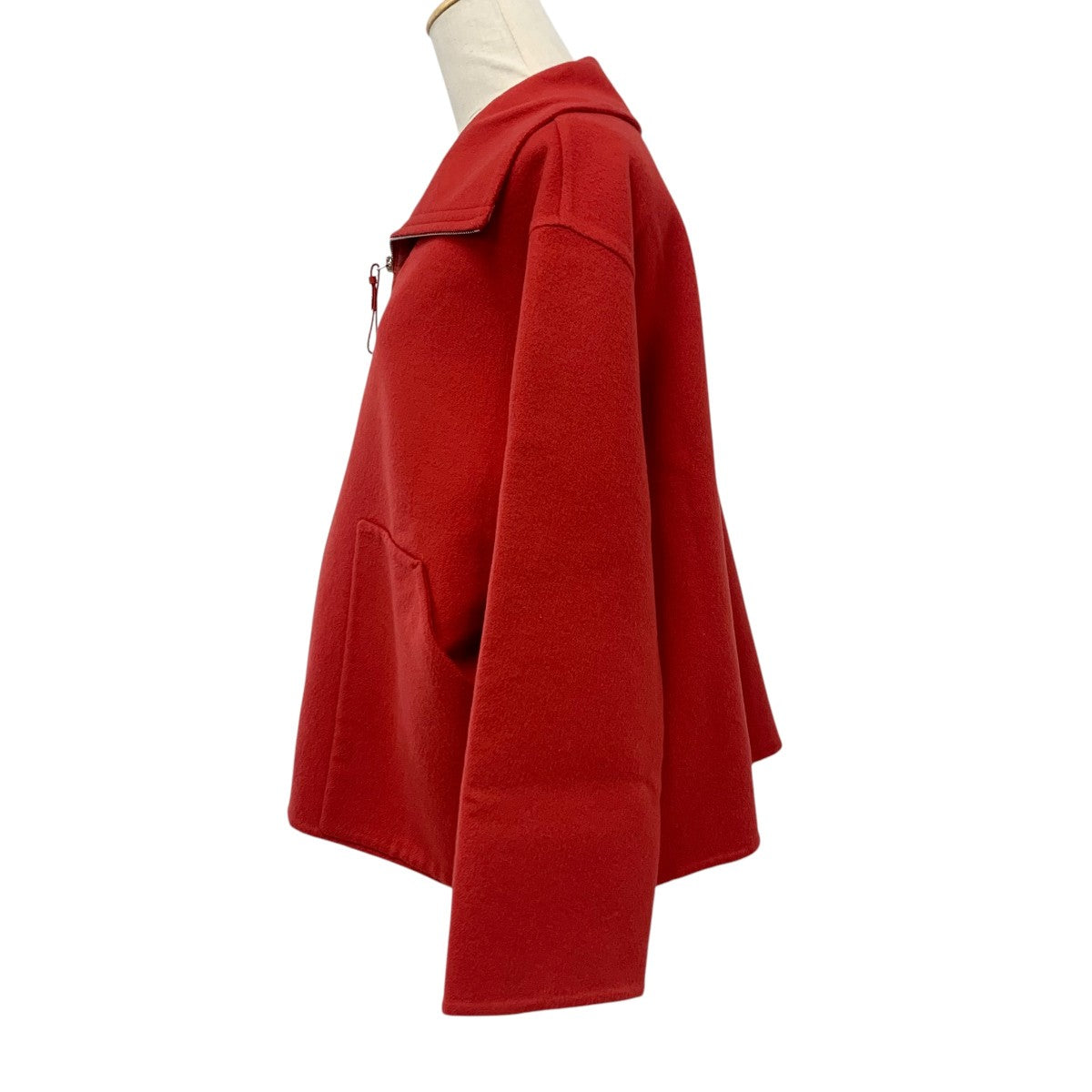 エルメス HERMES アウター カシミヤ レッド ショートコート