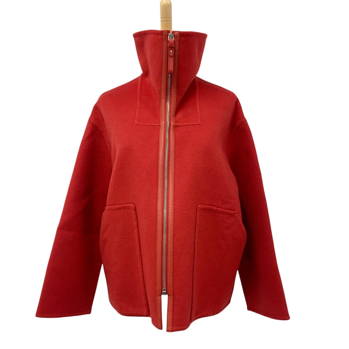 エルメス HERMES アウター カシミヤ レッド ショートコート