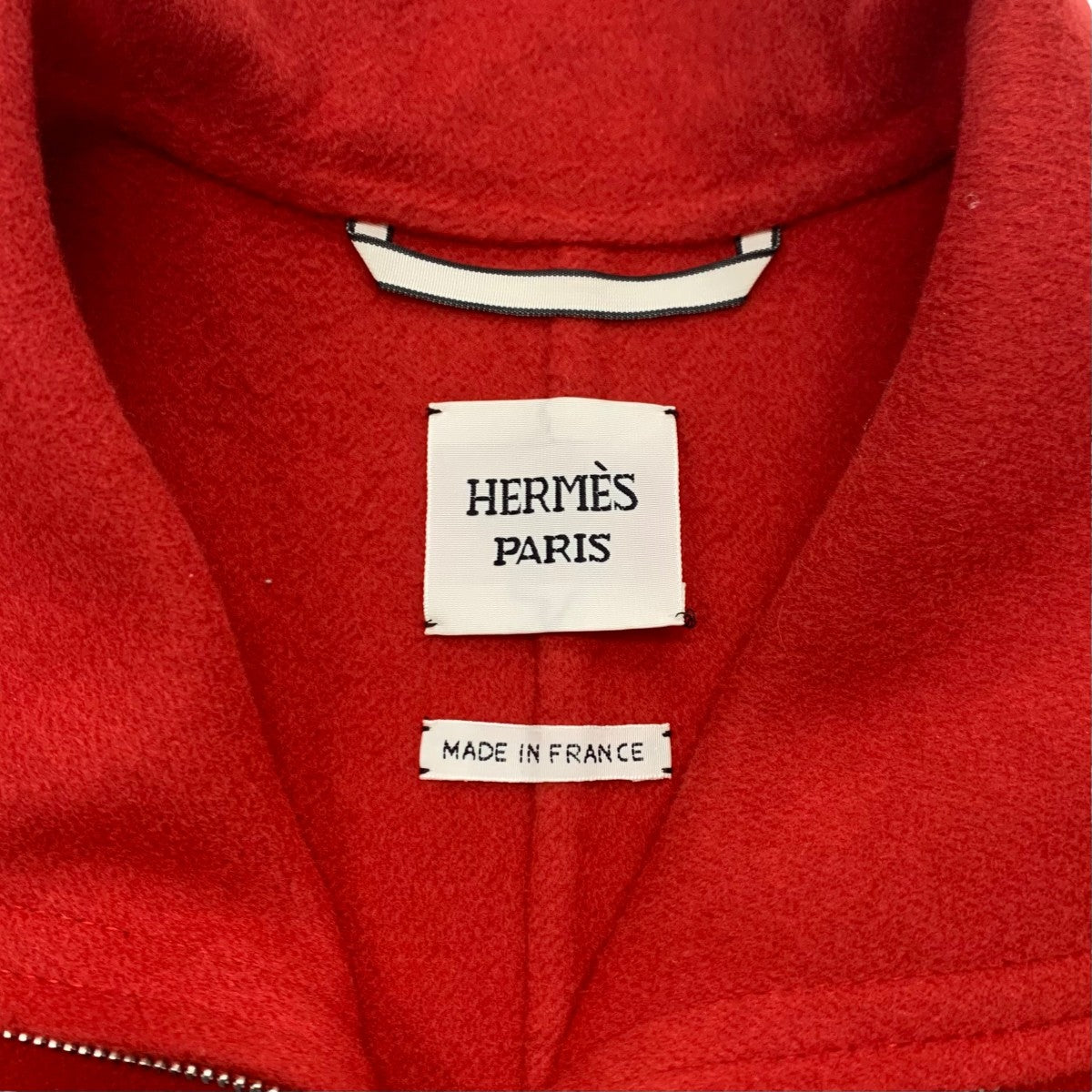 エルメス HERMES アウター カシミヤ レッド ショートコート