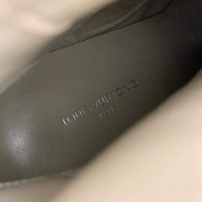 ルイヴィトン LOUIS VUITTON シルエットライン モノグラム ブーツ ショートブーツ 靴 シューズ ファー レザー ベージュ ブラウン 未使用 アンクルブーツ