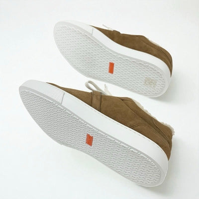 エルメス HERMES デイ スニーカー 靴 シューズ スエード ムートン ブラウン シルバー ケリー金具