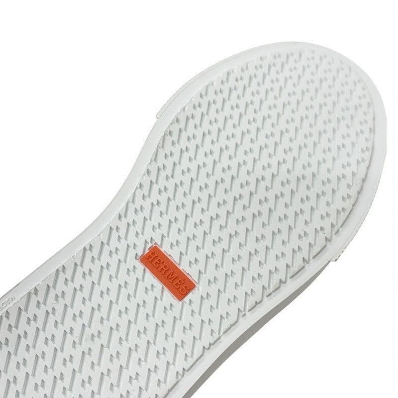 エルメス HERMES デイ スニーカー 靴 シューズ スエード ムートン ブラウン シルバー ケリー金具