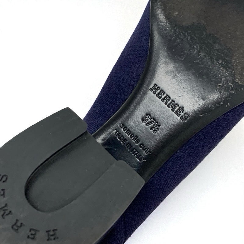エルメス HERMES ヴォルヴェール ブーツ ショートブーツ 靴 シューズ ファブリック レザー ネイビー ブラック ソックスブーツ エクスリブリス ニット