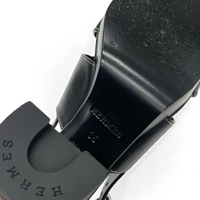 エルメス HERMES エリス サンダル 靴 シューズ レザー ブラック 黒 ストラップ