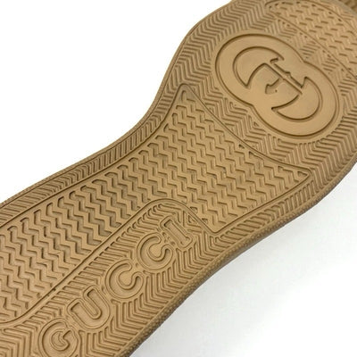 グッチ GUCCI スニーカー 靴 シューズ キャンバス レザー ベージュ ブラウン GGキャンバス インターロッキングG ロゴ