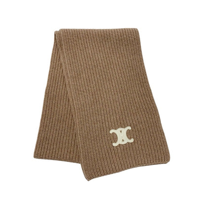 セリーヌ CELINE マフラー カシミヤ ピンクブラウン トリオンフ