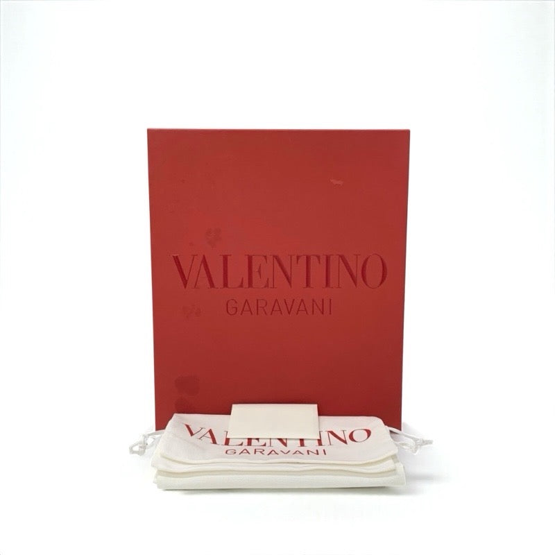 ヴァレンティノ VALENTINO パンプス 靴 シューズ パテント アイボリー ゴールド Vロゴ アンクルストラップ
