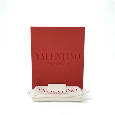 ヴァレンティノ VALENTINO パンプス 靴 シューズ パテント アイボリー ゴールド Vロゴ アンクルストラップ