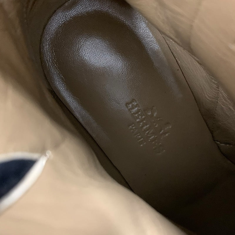 エルメス HERMES サンジェルマン ブーツ ショートブーツ 靴 シューズ スエード ブラック 黒 シルバー ケリー金具