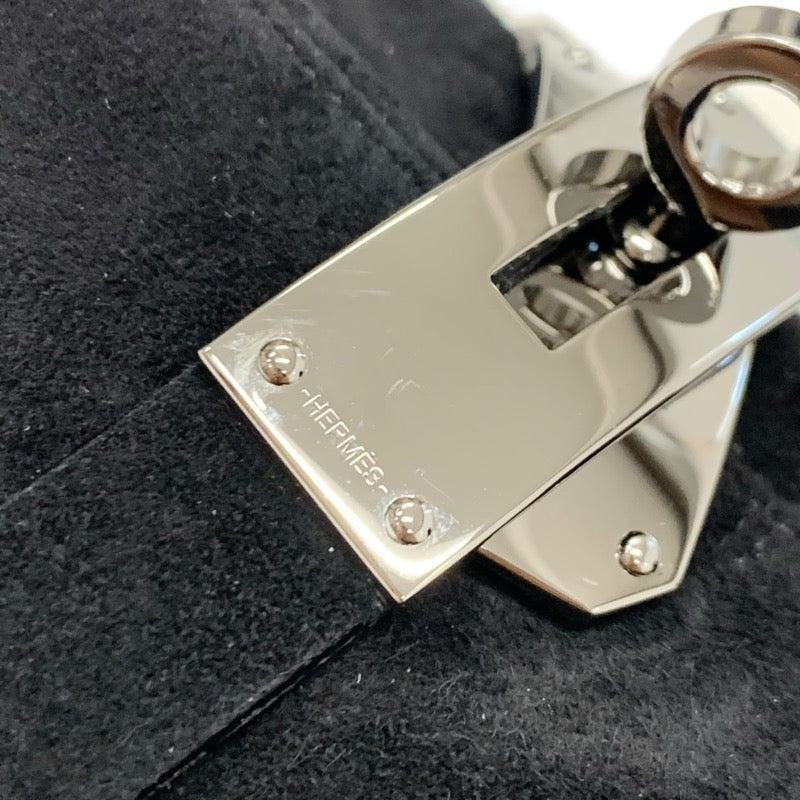 エルメス HERMES サンジェルマン ブーツ ショートブーツ 靴 シューズ スエード ブラック 黒 シルバー ケリー金具