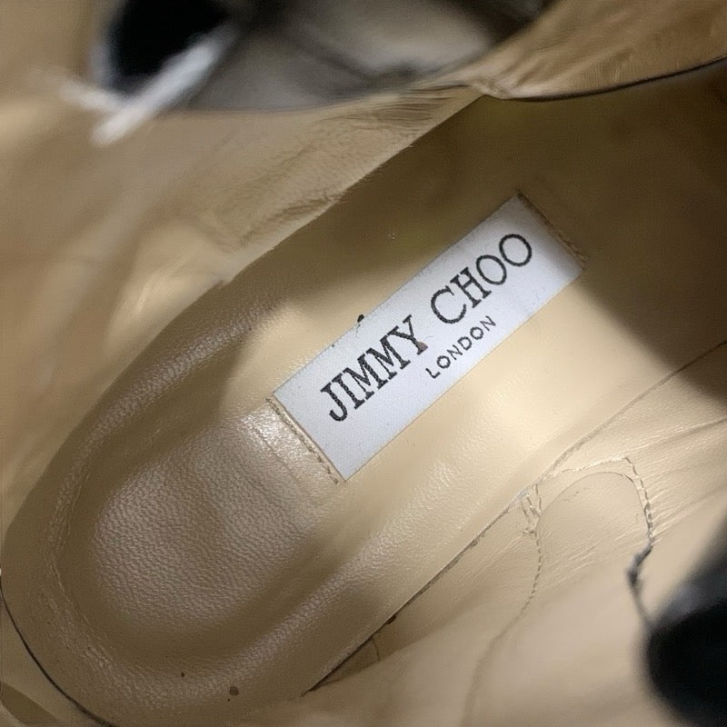 ジミーチュウ JIMMY CHOO CORA ブーツ ショートブーツ 靴 シューズ レザー ブラック 黒 ビジュー バックル レースアップ
