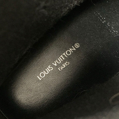 ルイヴィトン LOUIS VUITTON ドロップスライン モノグラム ブーツ ショートブーツ 靴 シューズ ラバー ブラック 黒 ロゴ レインブーツ