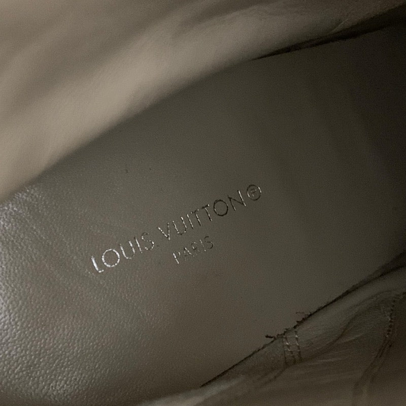 ルイヴィトン LOUIS VUITTON シルエットライン モノグラム ブーツ ショートブーツ 靴 シューズ ファー レザー ベージュ ブラウン アンクルブーツ