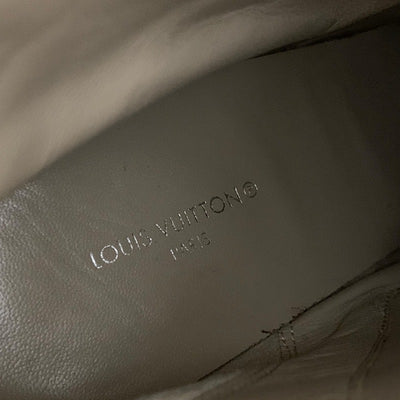 ルイヴィトン LOUIS VUITTON シルエットライン モノグラム ブーツ ショートブーツ 靴 シューズ ファー レザー ベージュ ブラウン アンクルブーツ