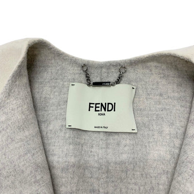 フェンディ FENDI アウター カシミヤ ホワイト ピンク ショートジャケット ミンク