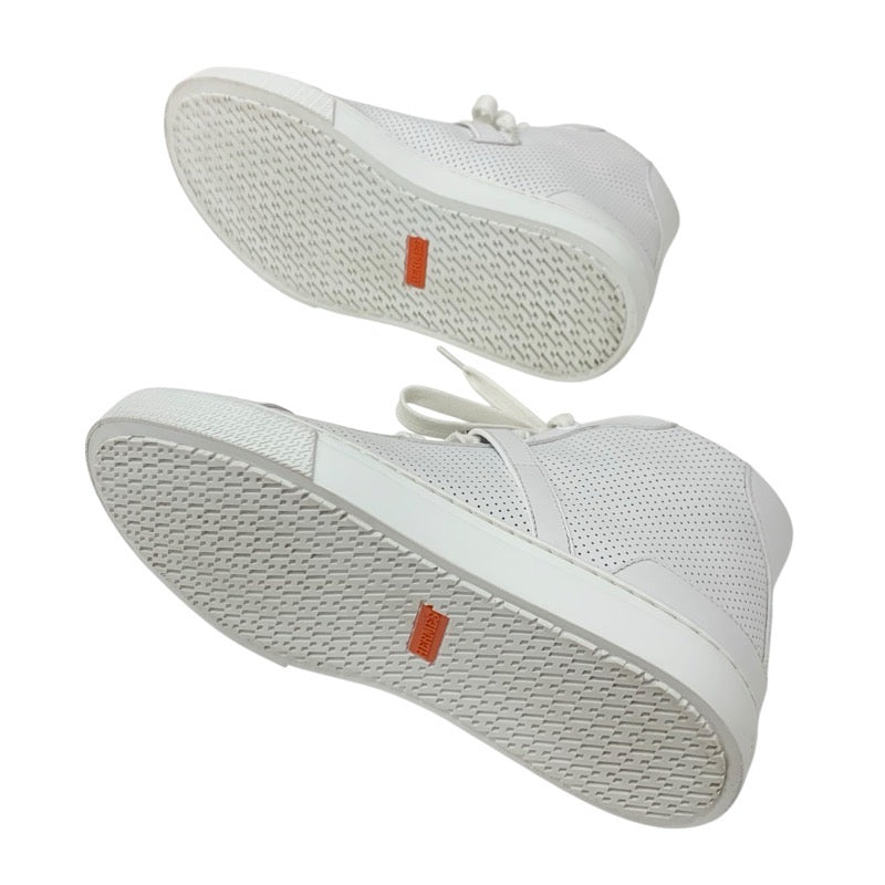 エルメス HERMES デイドリーム スニーカー 靴 シューズ レザー ホワイト 白 シルバー ケリー金具 パンチング ハイカットスニーカー