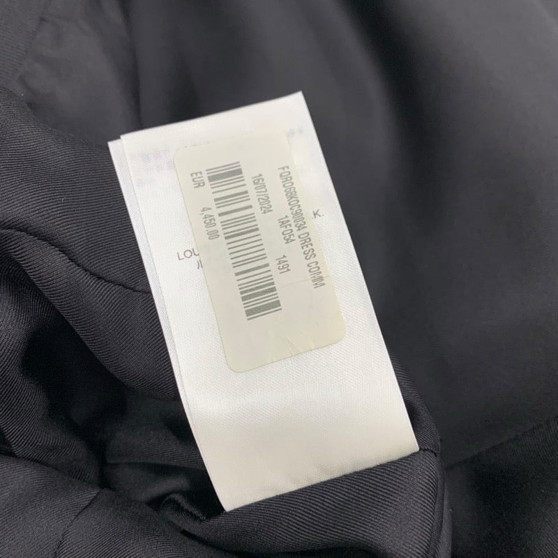 ルイヴィトン LOUIS VUITTON ワンピース シルク ブラック ジュエルボタンドレス ノースリーブ