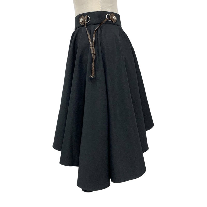 ルイヴィトン LOUIS VUITTON ボトムス ブラック シルバー ブラウン モノグラム ミドルスカート