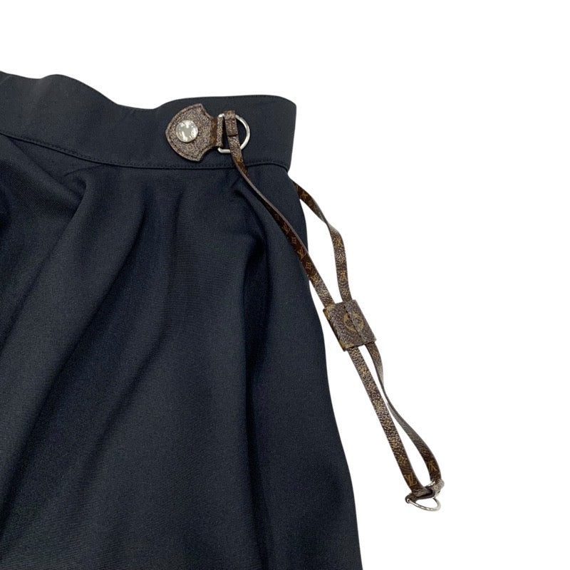 ルイヴィトン LOUIS VUITTON ボトムス ブラック シルバー ブラウン モノグラム ミドルスカート