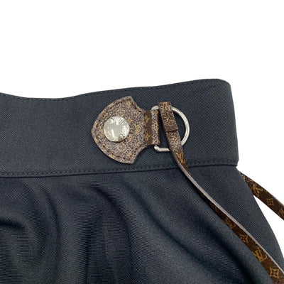 ルイヴィトン LOUIS VUITTON ボトムス ブラック シルバー ブラウン モノグラム ミドルスカート