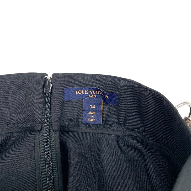 ルイヴィトン LOUIS VUITTON ボトムス ブラック シルバー ブラウン モノグラム ミドルスカート