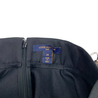 ルイヴィトン LOUIS VUITTON ボトムス ブラック シルバー ブラウン モノグラム ミドルスカート