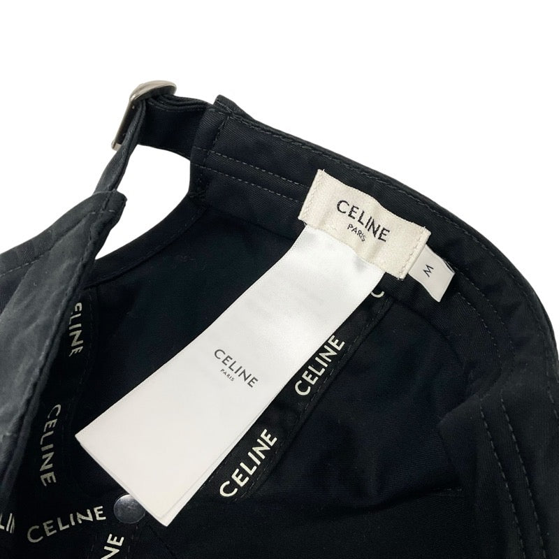 セリーヌ CELINE キャップ 帽子 コットン ブラック ホワイト イニシャル ベースボールキャップ