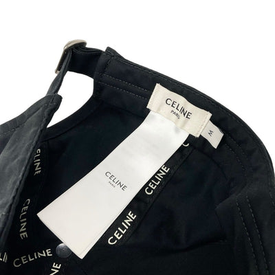 セリーヌ CELINE キャップ 帽子 コットン ブラック ホワイト イニシャル ベースボールキャップ