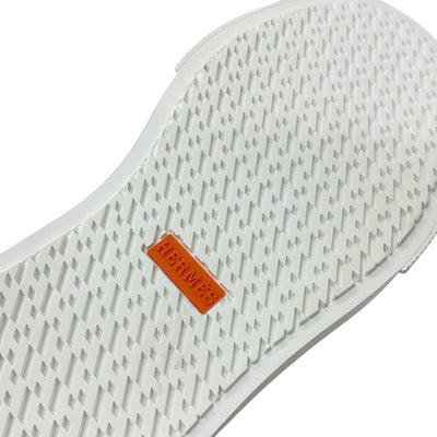 エルメス HERMES ゲットアップ スニーカー 靴 シューズ キャンバス レザー ベージュ ホワイト 未使用 ハイカットスニーカー ロゴ