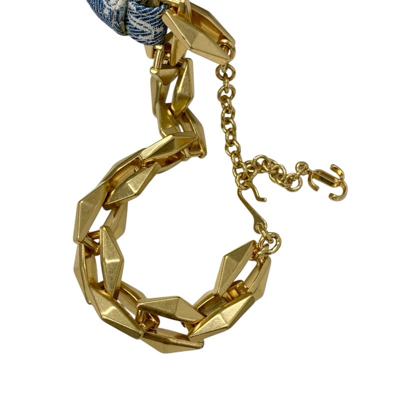 ジミーチュウ JIMMY CHOO DIAMOND TALURA パンプス 靴 シューズ デニム ブルー 未使用 ロゴ チェーン