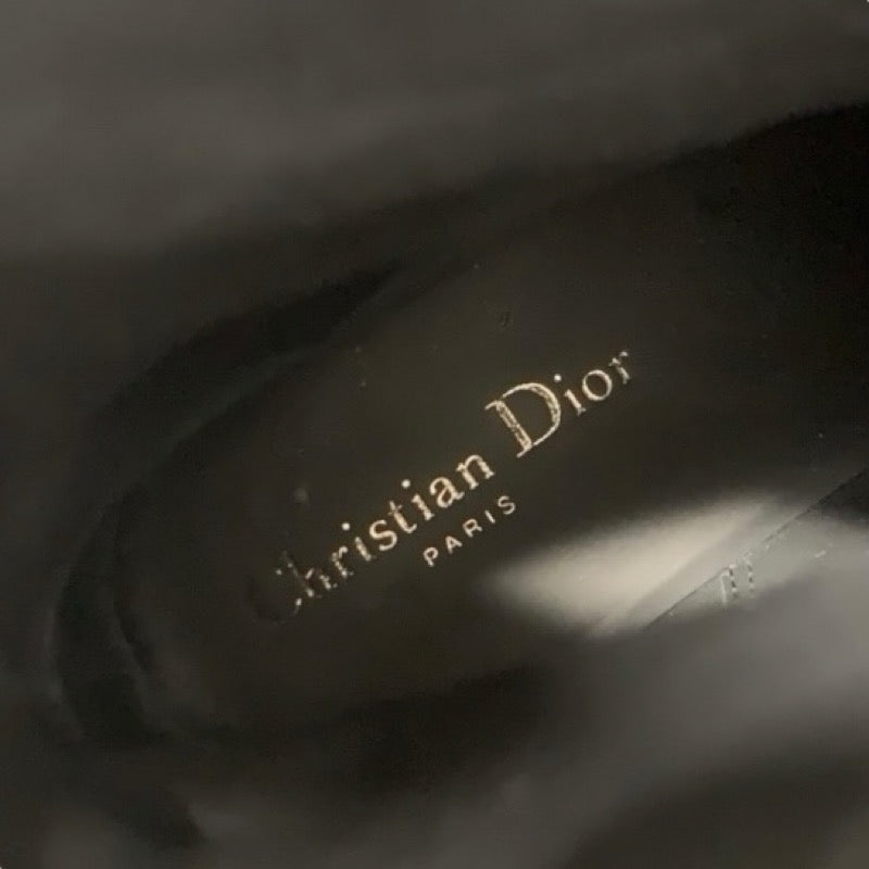 クリスチャンディオール CHRISTIAN DIOR ブーツ ショートブーツ 靴 シューズ レザー ブラック ゴールド ロゴ