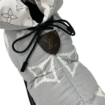 ルイヴィトン LOUIS VUITTON ピローライン モノグラム ブーツ ショートブーツ 靴 シューズ ナイロン ホワイト ブラック 未使用 アンクルブーツ