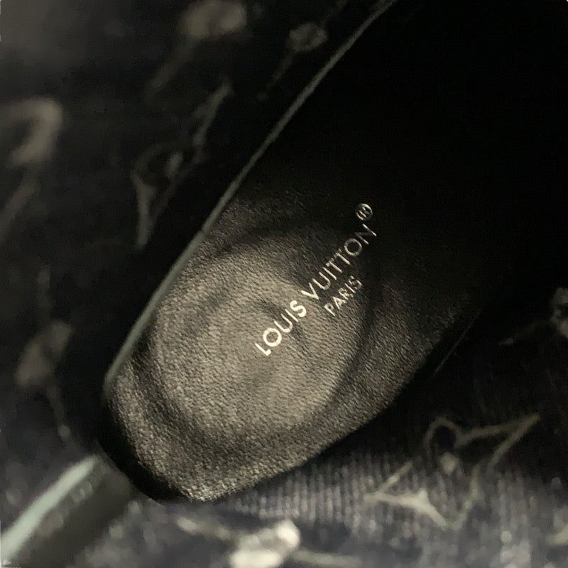ルイヴィトン LOUIS VUITTON シルエットライン モノグラム ブーツ ショートブーツ 靴 シューズ ファブリック レザー ブラック ブラウン 黒 アンクルブーツ ソックスブーツ ニット