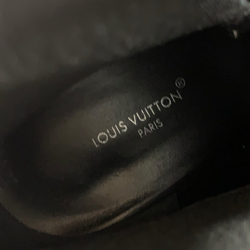 ルイヴィトン LOUIS VUITTON ボブールライン モノグラム ブーツ ショートブーツ 靴 シューズ レザー ブラック ロゴ サイドゴア アンクルブーツ